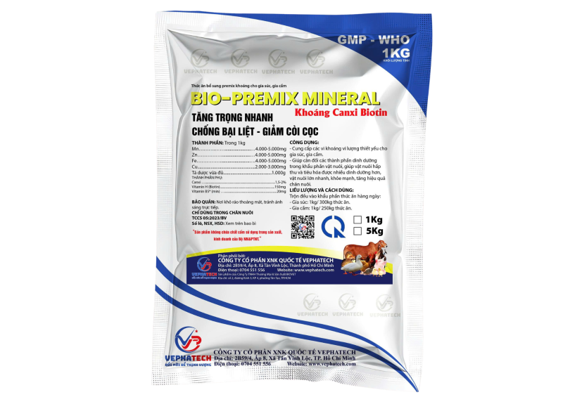 BIO-PREMIX MINERAL - KHOÁNG CANXI BIOTIN (Trộn)