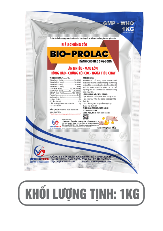 BIO-PROLAC  CHỐNG CÒI GIA SÚC, GIA CẦM