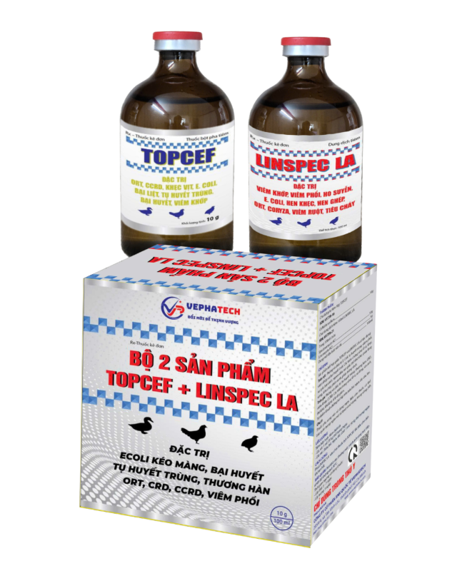 BỘ SẢN PHẨM TOPCEP + LINSPEC CẶP KS GÀ, VỊT