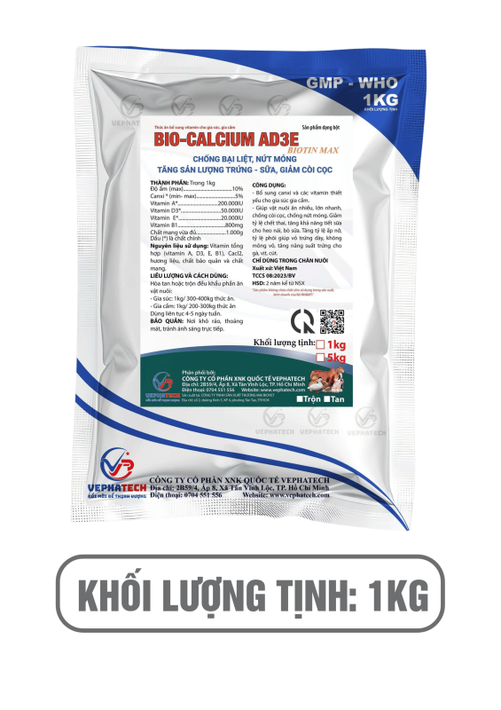 CALCIUM AD3E-BIOTIN (Tan) CHỐNG CẮN MỔ
